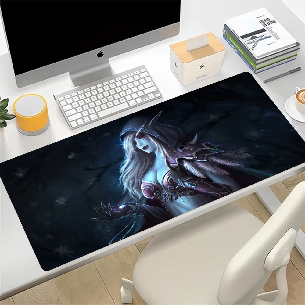 Pc Gaming World Of Warcraft - World of Warcraft Sylvanas แผ่นรองเมาส์ขนาดใหญ่แผ่นรองเมาส์สำหรับเล่นเกมคอมพิวเตอร์เกมเมอร์แผ่นรองเมาส์สำนักงานขนาด XXL