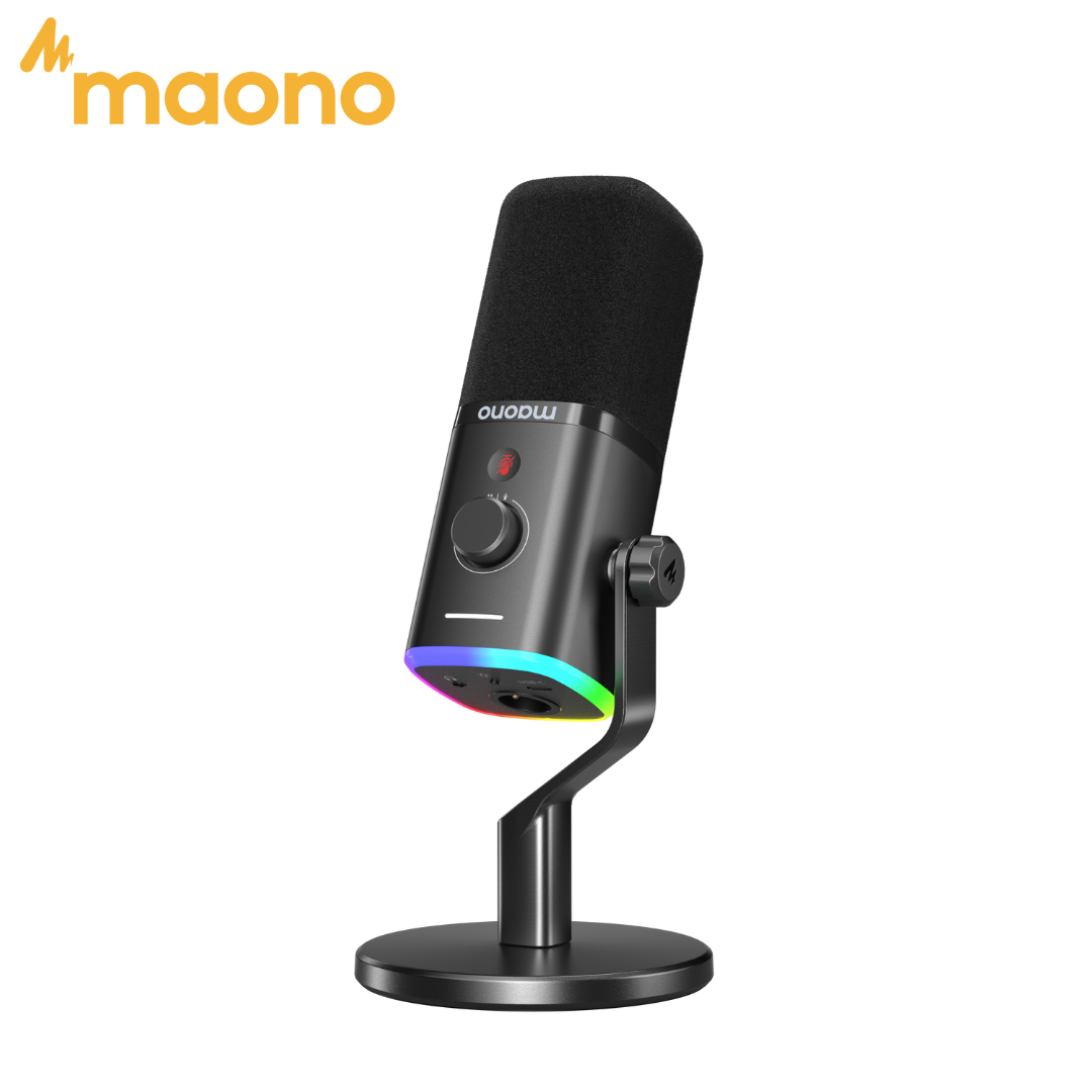 Gaming Microphone - ไมโครโฟนสำหรับเล่นเกม Maono PD100X พร้อมซอฟต์แวร์คอมพิวเตอร์ ซอฟต์แวร์ไลฟ์สตรีมมิ่ง ปุ่มปิดเสียง