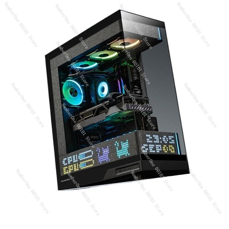 Pc Gaming Aquarium - เคสคอมพิวเตอร์แบบตั้งโต๊ะทรงพีซิล สไตล์พาโนรามา พร้อมระบบระบายความร้อนด้วยน้ำ สำหรับประกอบคอมพิวเตอร์เกมมิ่ง ATX ขนาดกลาง