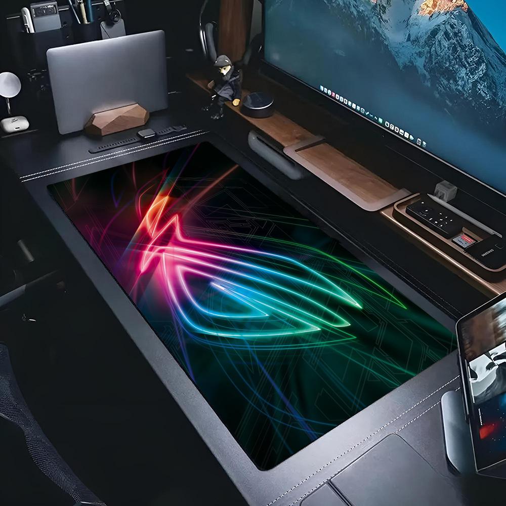 Pc Gaming Asus - แผ่นรองเมาส์ A-AsusES ROG ลายการ์ตูน ขอบเย็บล็อก ขนาดใหญ่