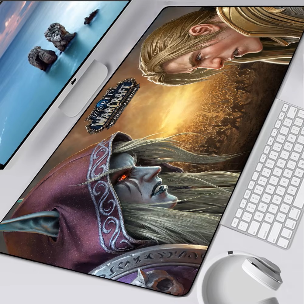 Pc Gaming World Of Warcraft - World of Warcraft แผ่นรองเมาส์แผ่นรองเม้าส์เกมขนาดใหญ่แผ่นรองเมาส์สำหรับนักเล่นเกมพีซีแผ่นรองเมาส์แล็ปท็อปพรมแผ่นรองเม้าส์คีย์บอร์ด