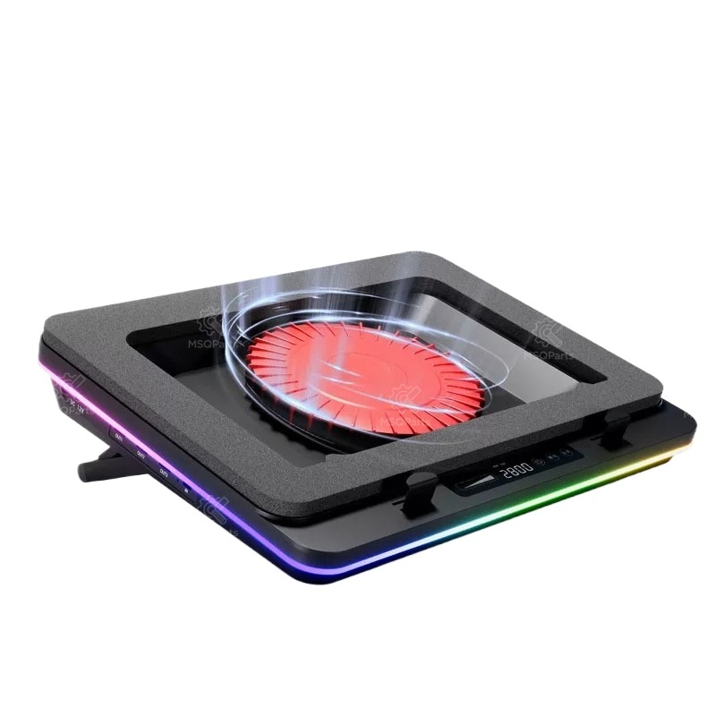 Laptop Cooling Pad - แผ่นรองระบายความร้อนสำหรับแล็ปท็อป ขนาด 14 ซม. พร้อมพัดลมกันฝุ่น ฐานรองรับ