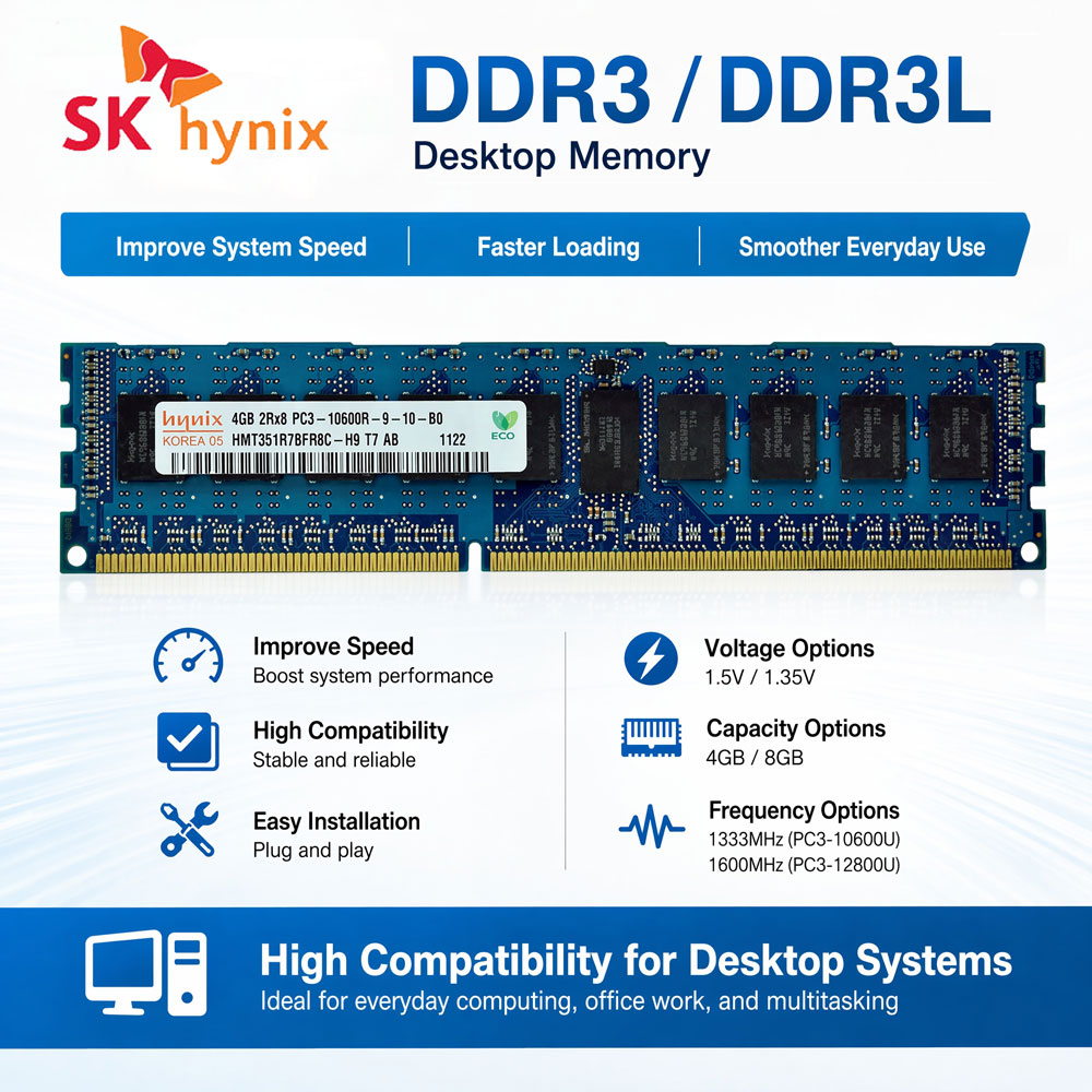 Pc Gaming Ddr3 - เอสเค ไฮนิกซ์ DDR3 DDR3L หน่วยความจำ PC