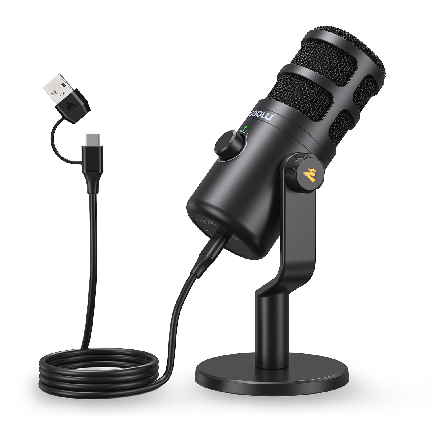 Gaming Microphone - ไมโครโฟนไดนามิก USB รุ่น Maono PD100U สำหรับพอดแคสต์