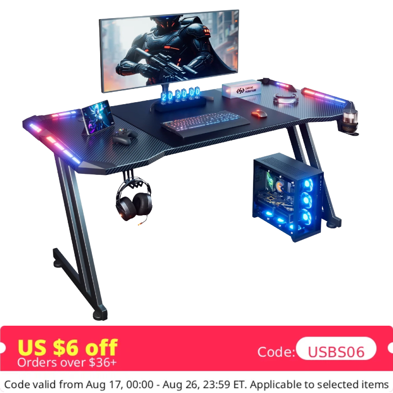 Pc Gaming Nzxt - โต๊ะเล่นเกมขนาด 47 นิ้ว/55 นิ้ว/63 นิ้ว พร้อมไฟ