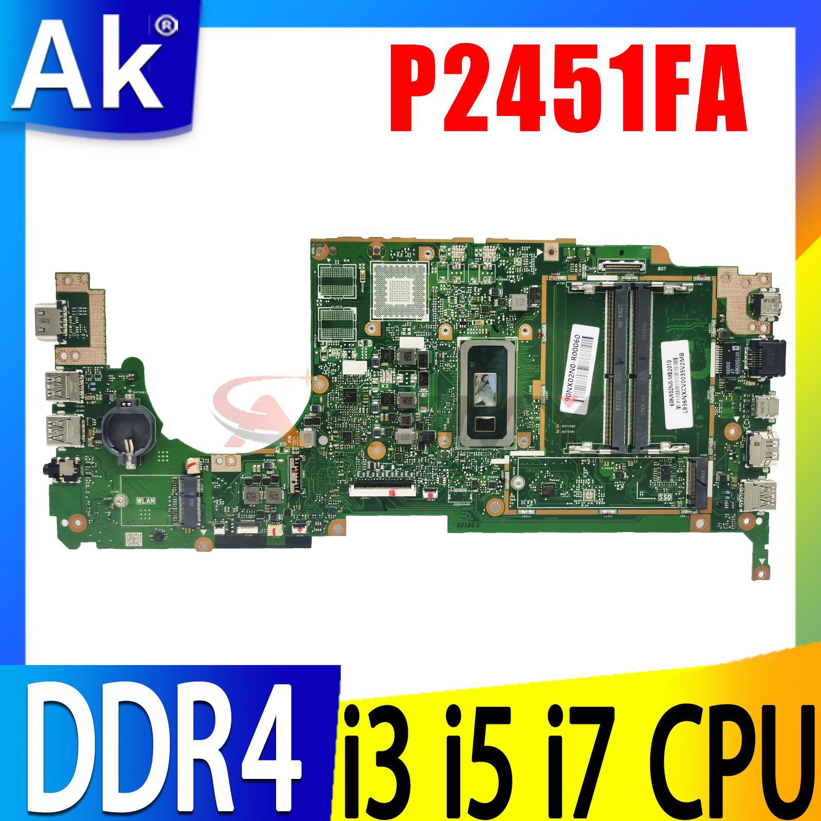 Pc Gaming Ddr3 - เซินเจิ้น P2451FA เมนบอร์ดสำหรับเอซุส เอ็กซ์เพิร์ทบุ๊ค P2451F P2451FA