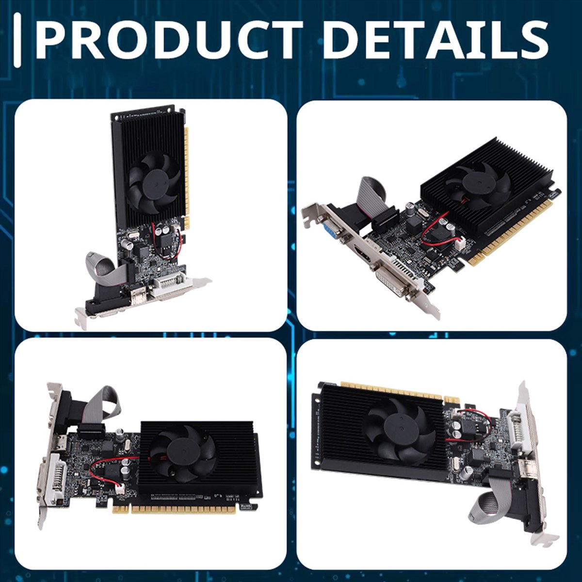 Pc Gaming Ddr3 - A49T GT 610 1G การ์ดจอกราฟิกความเร็วสูงพิเศษ 1GB