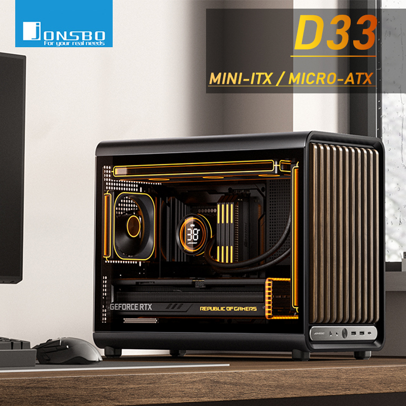 Pc Gaming Jonsbo - เคสคอมพิวเตอร์ Jonsbo D33 MATX Mini-ITX สำหรับเดสก์ท็อป