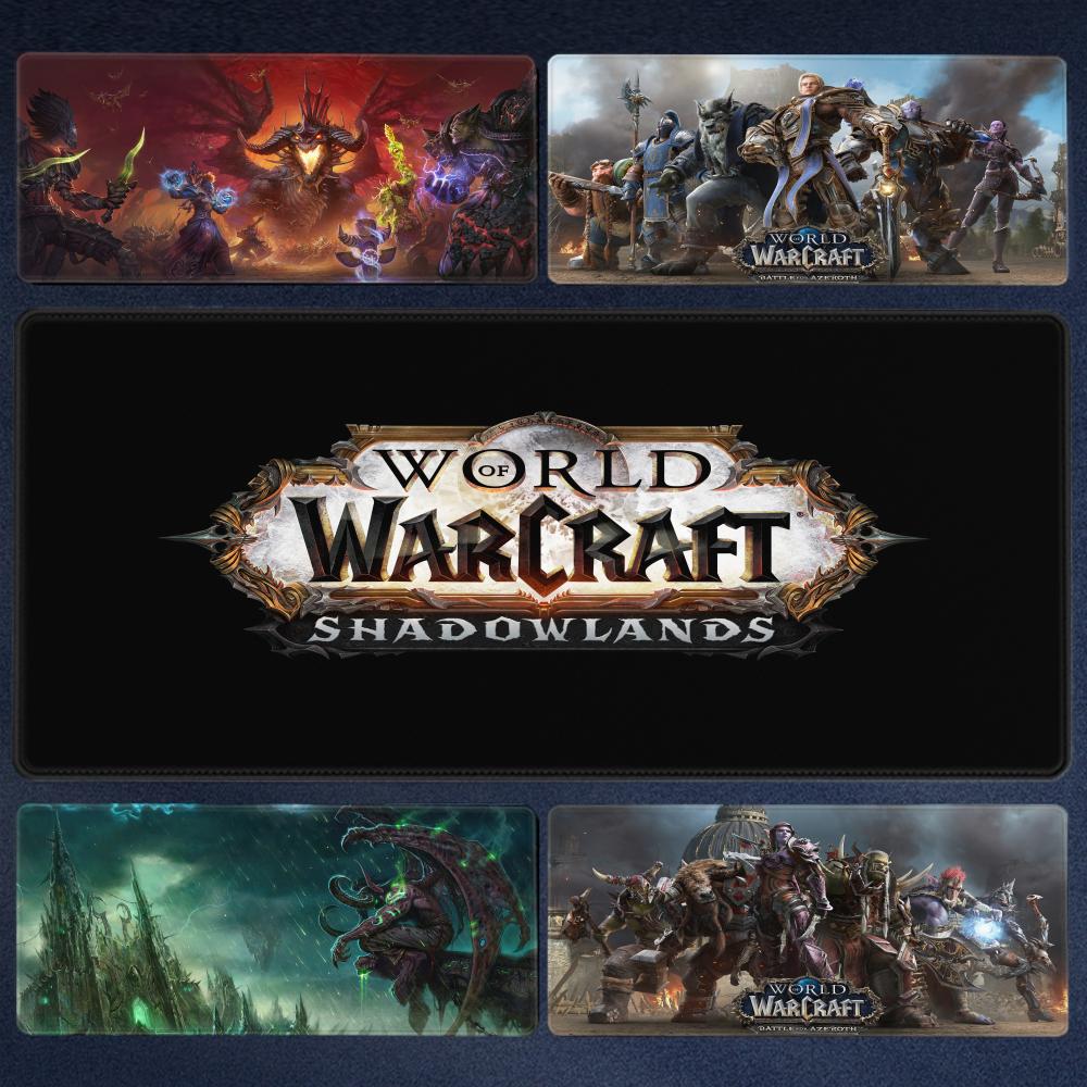 Pc Gaming World Of Warcraft - แผ่นรองเมาส์เกมเวิลด์ออฟวอร์คราฟท์ HD พิมพ์ลายยาง แผ่นรองเมาส์ขนาดใหญ่ 90x40 ซม.