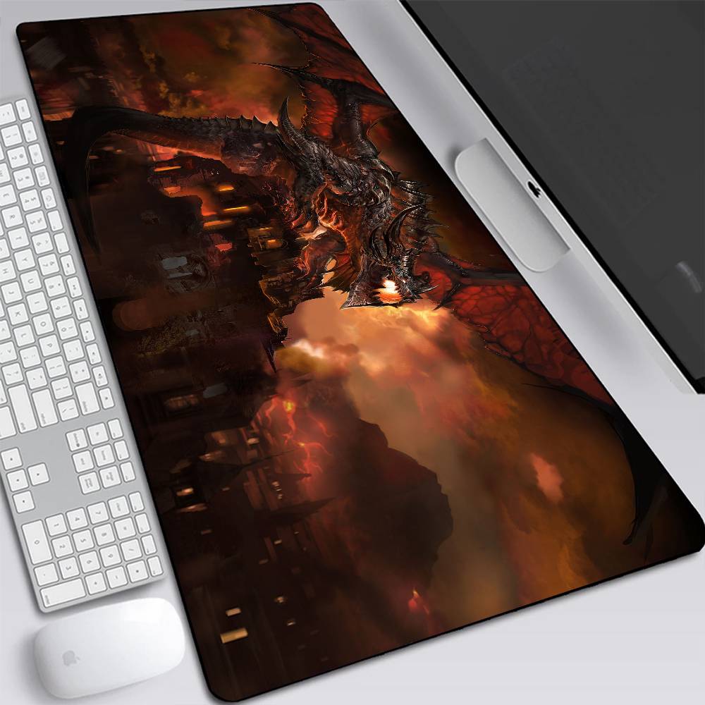 Pc Gaming World Of Warcraft - World of Warcraft Deathwing Neltharion แผ่นรองเมาส์สําหรับเล่นเกมขนาดใหญ่คอมพิวเตอร์แล็ปท็อป