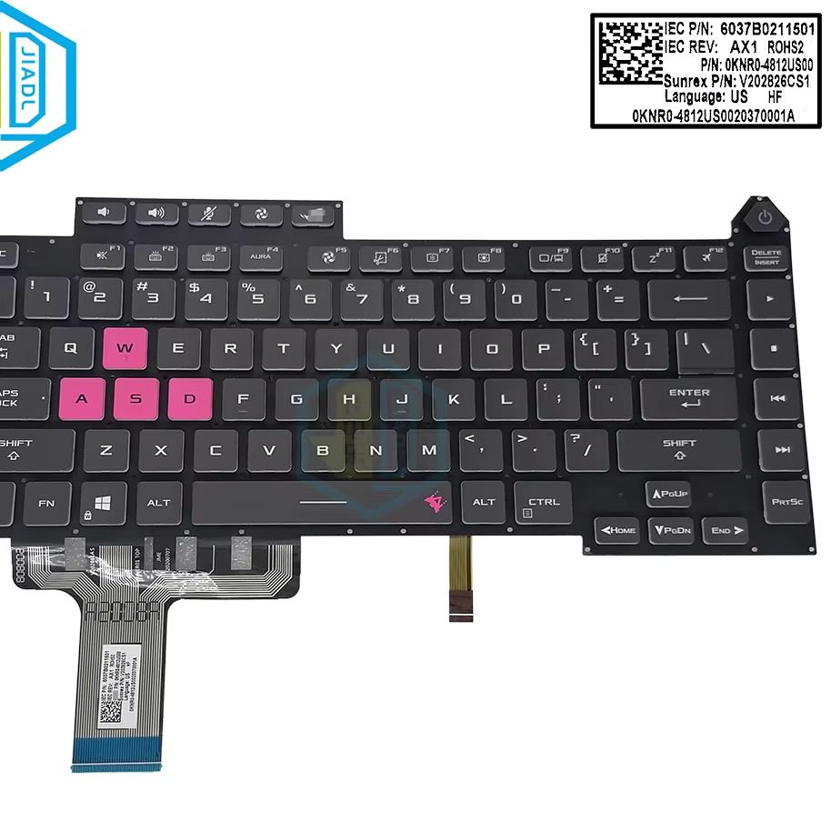Pc Gaming Asus - แป้นพิมพ์เรืองแสง RGB แบบละตินสำหรับ ASUS ROG Strix