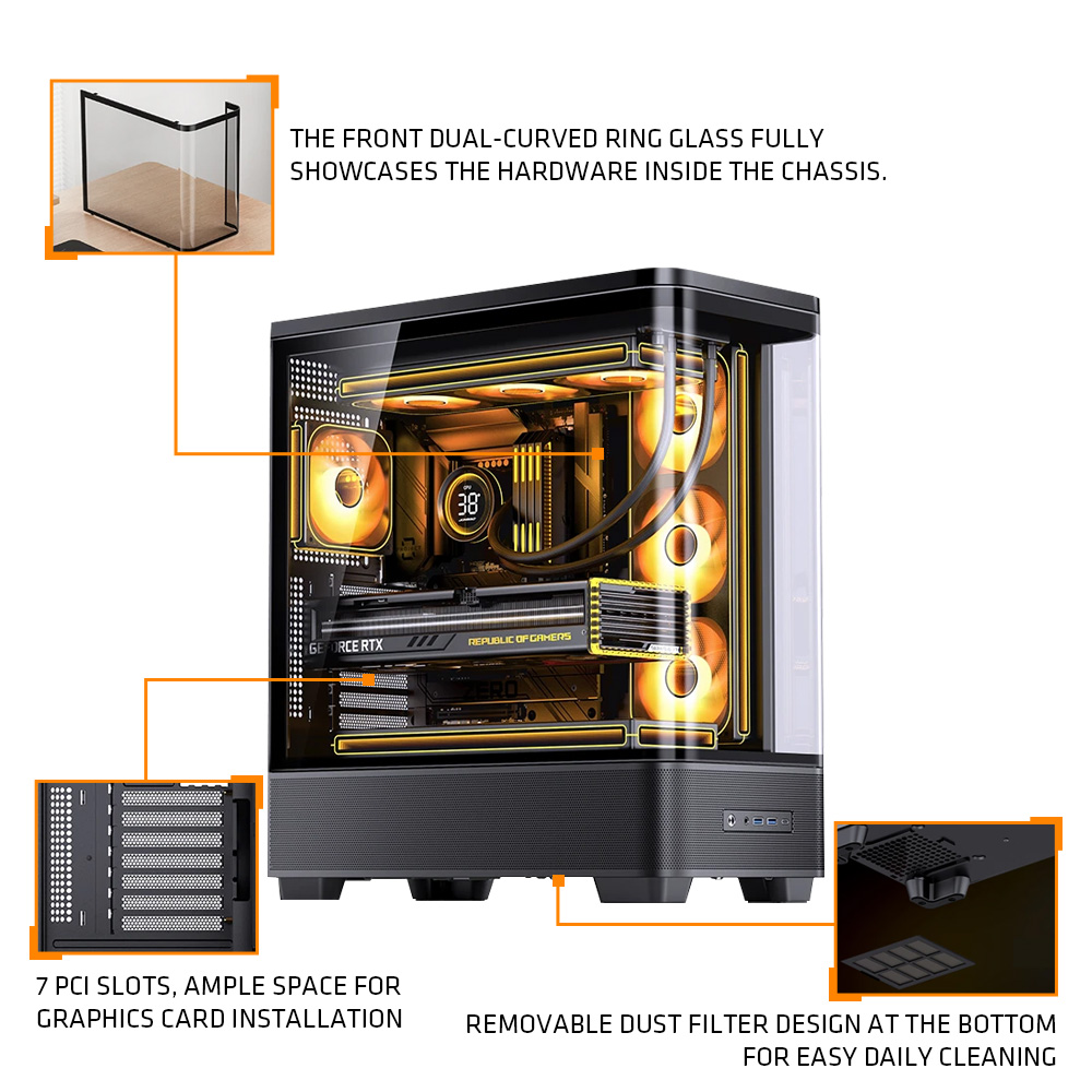 เคสคอมพิวเตอร์ JONSBO TK-5 สีข - Pc Gaming Jonsbo บทวิจารณ์และราคา