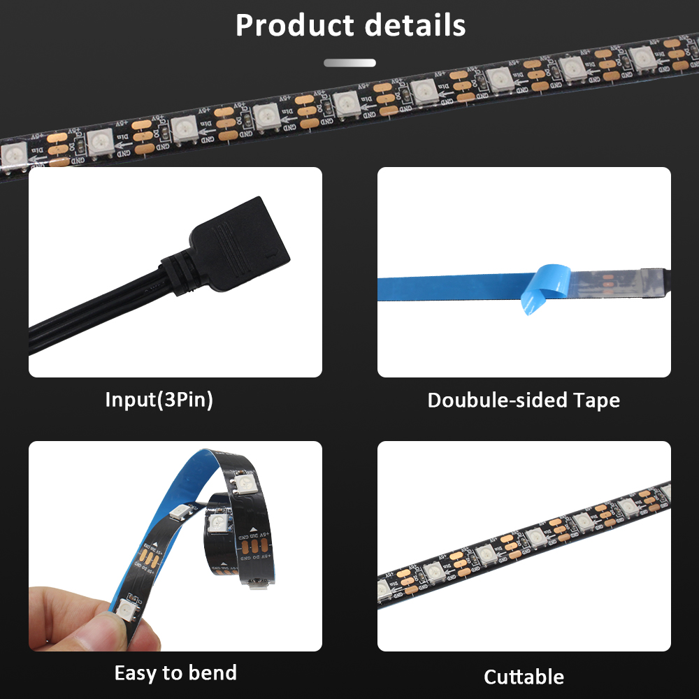 WS2812B 5V 3Pin ARGB LED Strip - Pc Gaming Asus บทวิจารณ์และราคา