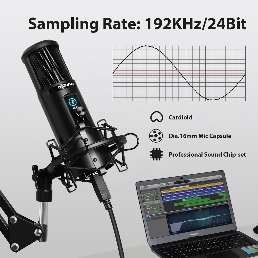 ไมโครโฟน USB ระดับมืออาชีพ MAO - Gaming Microphone บทวิจารณ์และราคา