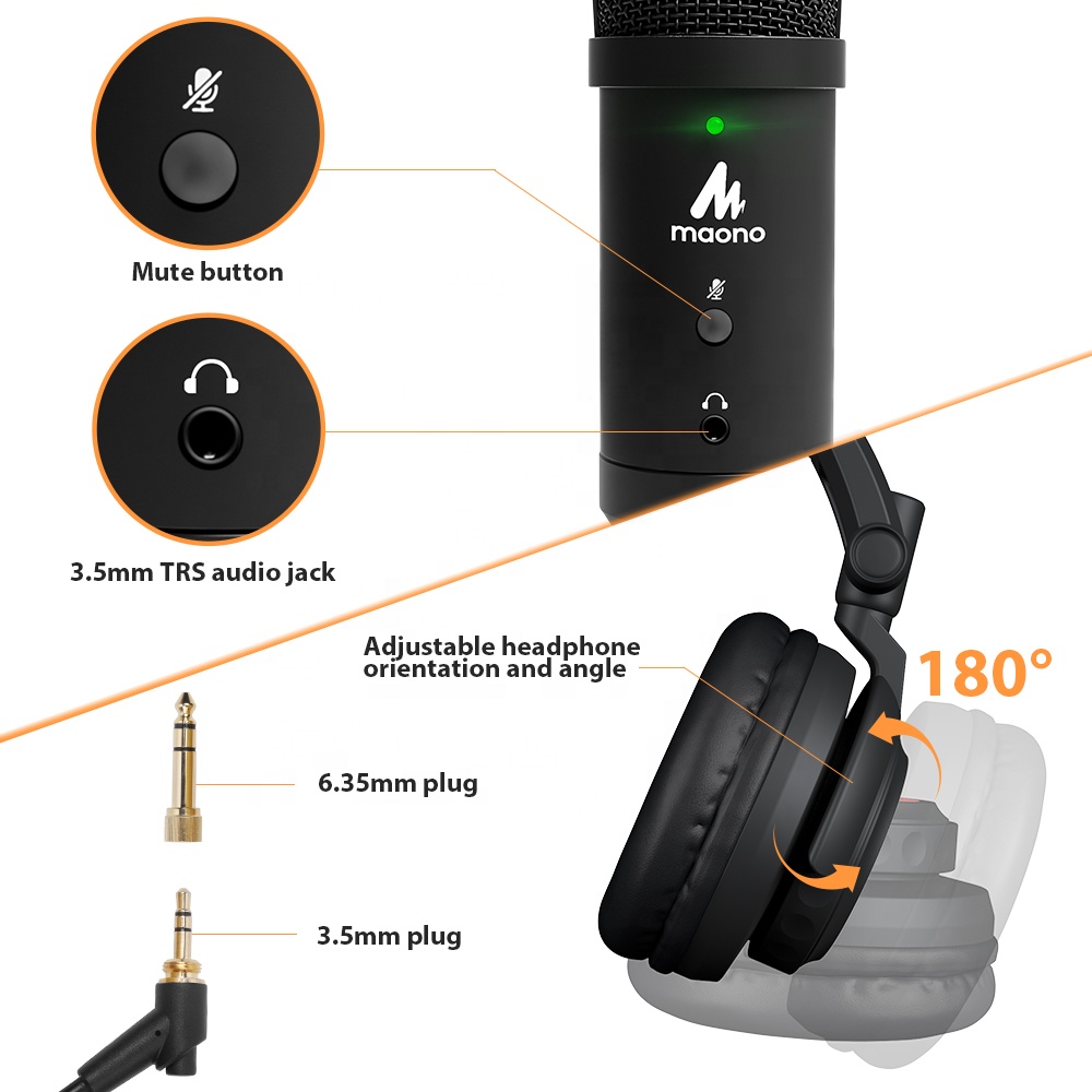 ไมโครโฟน USB สำหรับสตูดิโอ MAO - Gaming Microphone บทวิจารณ์และราคา