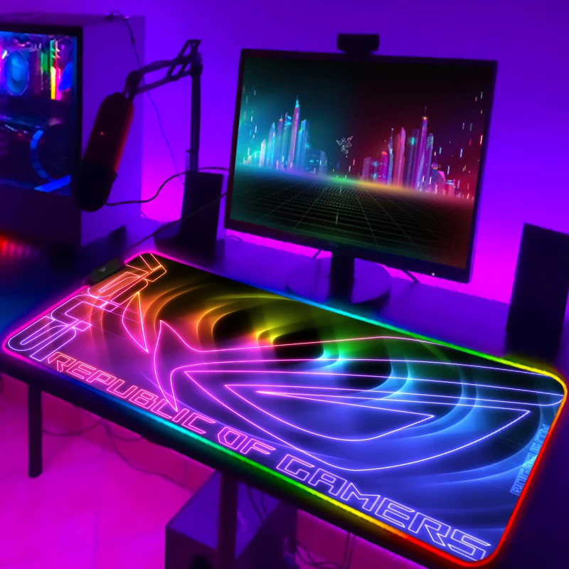 RGB Mousepad Cool ROG Mouse Pa - Rgb Keyboard Wrist Rest บทวิจารณ์และราคา