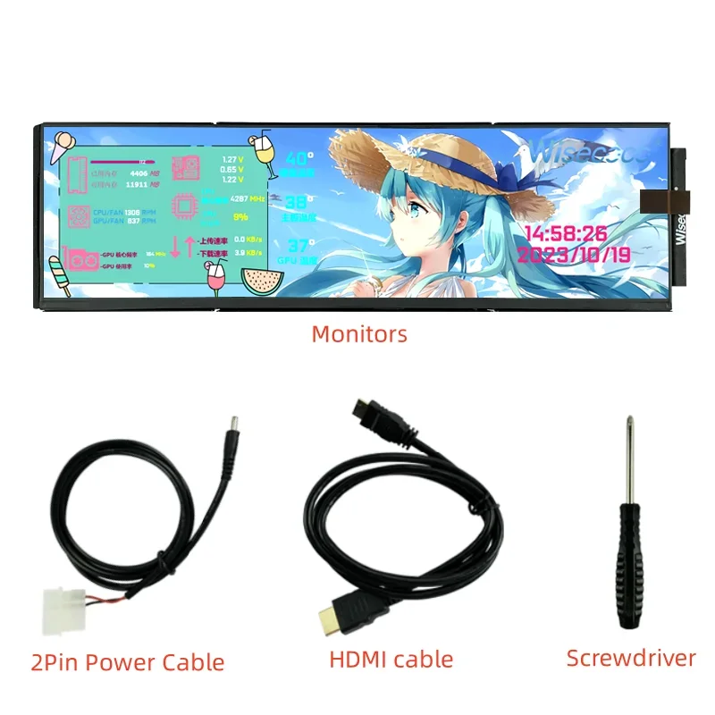 จอภาพพกพา Wisecoco ขนาด 12.6 น - Pc Gaming Aquarium บทวิจารณ์และราคา
