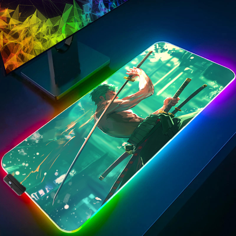 ONE PIECE Zoro Mouse Pad RGB อ - Pc Gaming Rgb บทวิจารณ์และราคา