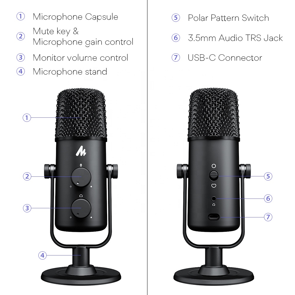 ไมโครโฟนคอนเดนเซอร์ MAONO USB  - Gaming Microphone บทวิจารณ์และราคา