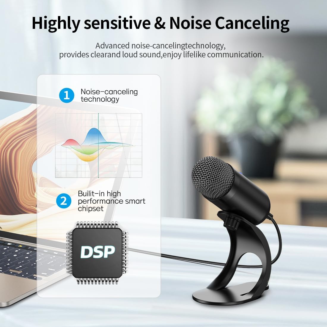 ไมโครโฟน USB แบบคอนเดนเซอร์สำห - Gaming Microphone บทวิจารณ์และราคา