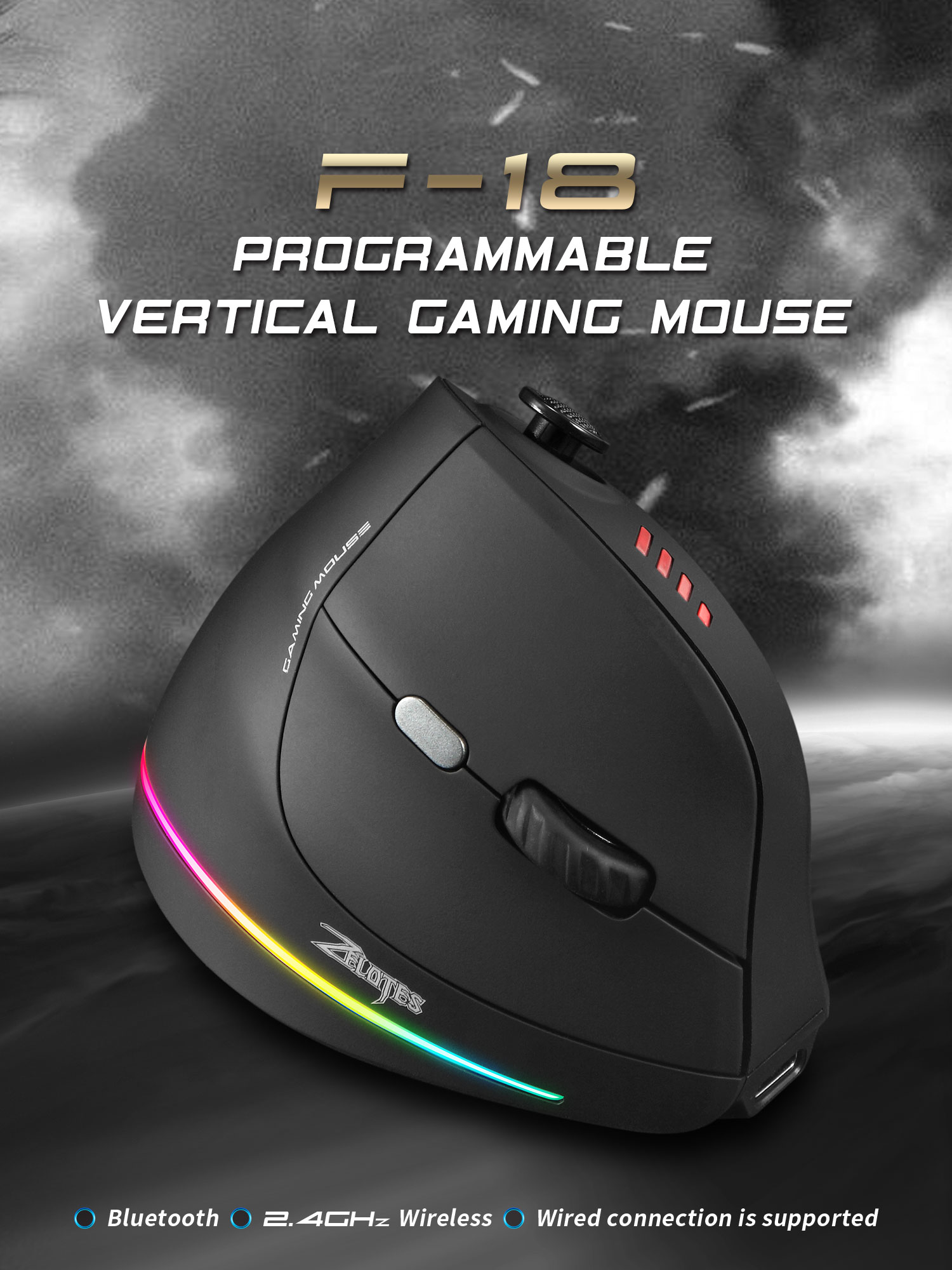 Jomaa RGB Backlit ไร้สายเมาส์แ - Pc Gaming Rgb บทวิจารณ์และราคา