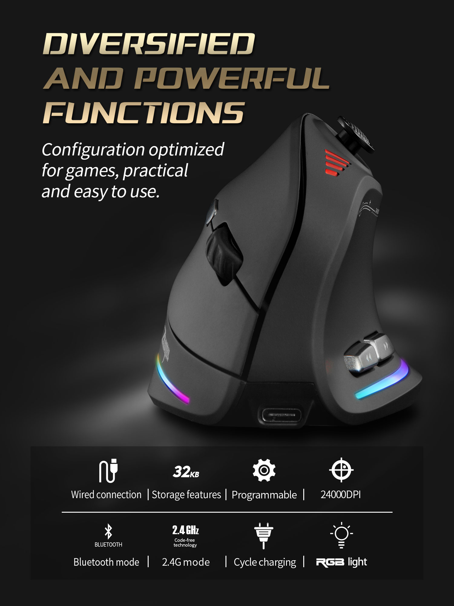 Jomaa RGB Backlit ไร้สายเมาส์แ - Pc Gaming Rgb บทวิจารณ์และราคา