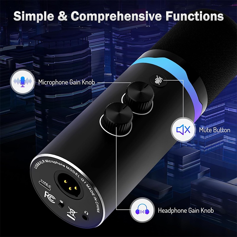 ไมโครโฟนเกมมิ่งแบบ USB พร้อมขา - Gaming Microphone บทวิจารณ์และราคา